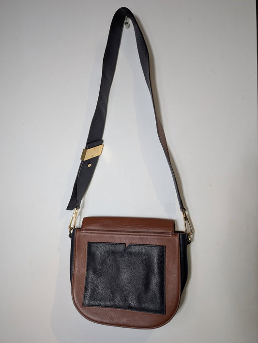 Ginger & Smart Leather Handbag - Two-Tone Brown and Black - Image 2