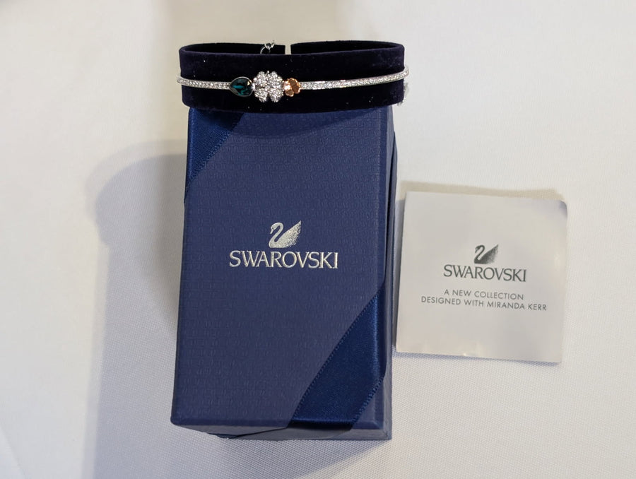 Swarovski Latisha Flower Bangle Crystal Floral Bracelet - Image 1