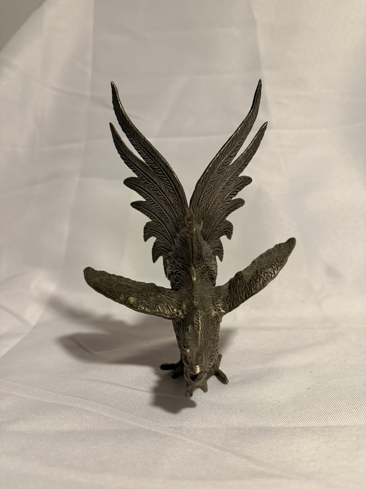 Vintage Fighting Rooster Figurines Silver-Toned Set of 2 - Image 7