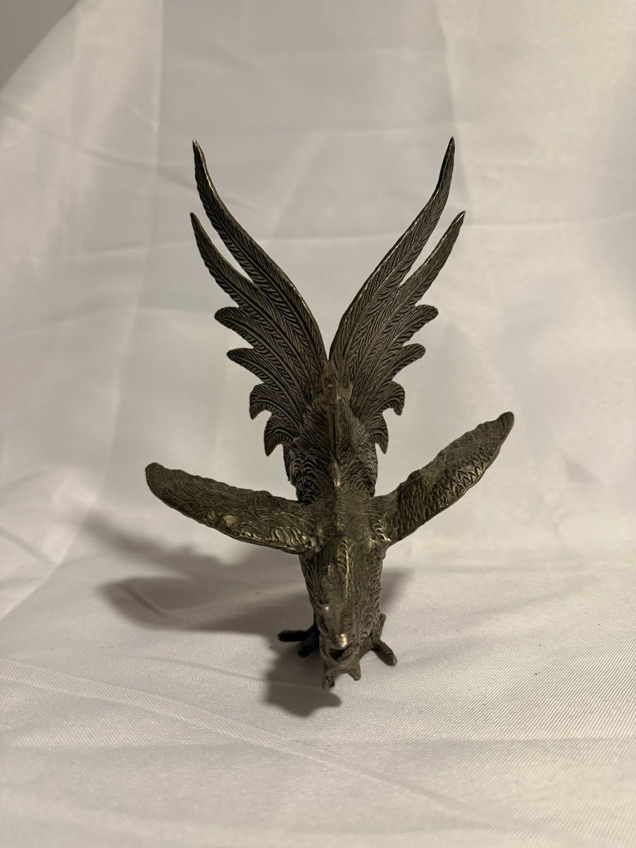 Vintage Fighting Rooster Figurines Silver-Toned Set of 2 - Image 7
