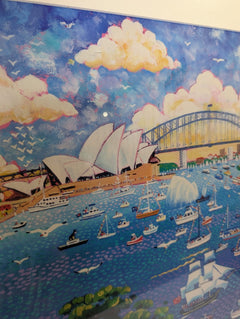 Narelle Wildman Sydney Harbour Framed Art Print Signed & Authenticated - Image 7