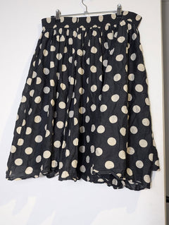 Gorman Cotton Silk Blend Polka Dot Skirt - Black & White - Image 7