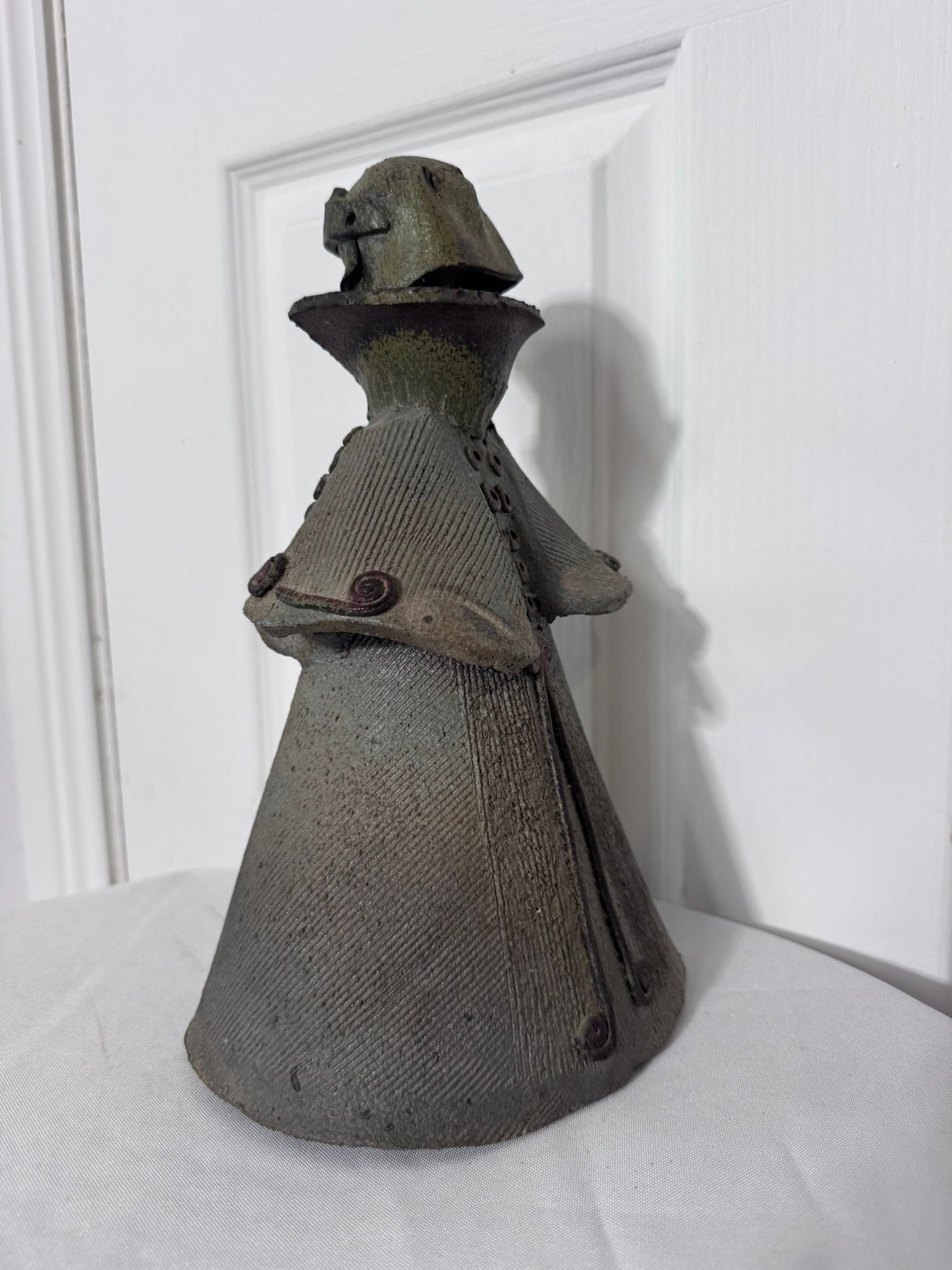 Studio Pottery Ceramic Figurine Sculpture With Spiral Detail - Image 6