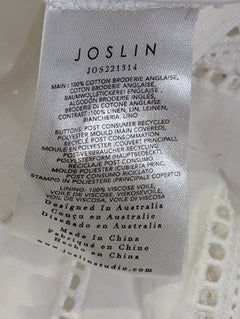 Joslin Studio Broderie Anglaise Button-Down Shirt White Women's AU 6 - Image 7