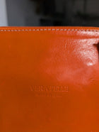 Vera Pelle Italian Leather Crossbody Bag Vibrant Orange - Image 7