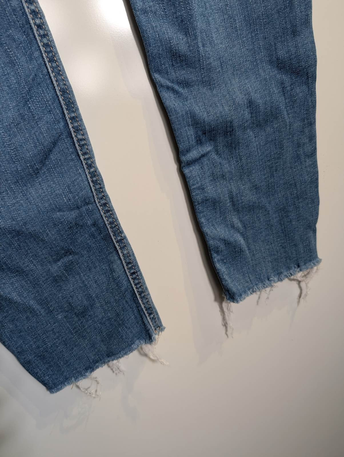 Dricoper Denim High-Rise Skinny Jeans Blue Raw Hem Size 10 - Image 8