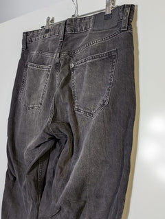 H&M Baggy Wide Loose Fit Jeans - Black Denim - Image 7