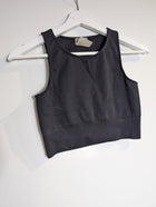 Aim'n Ribbed Activewear Crop Top Black Size S - Image 7