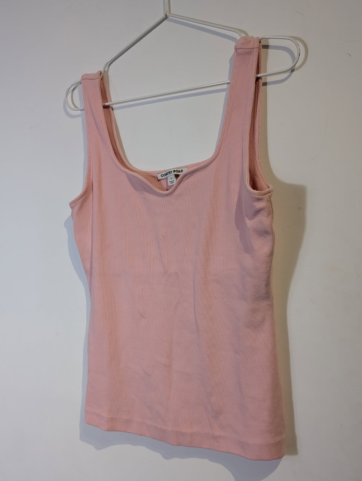Country Road Ribbed Tank Top - Pastel Pink Women's Size S - Image 7