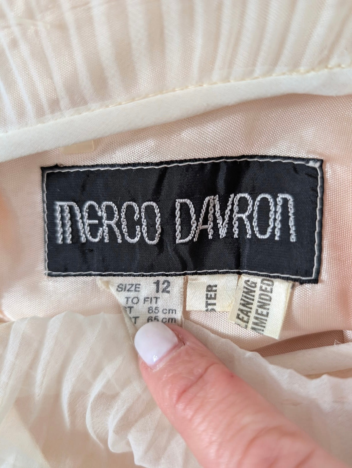 Vintage 1970s Merco Davron Pale Pink Pleated Chiffon Flutter Sleeve Maxi Dress - Image 7