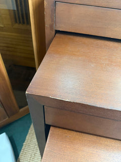 Unbranded Nesting Display Tables Set of 5 Dark Wood Finish - Image 8