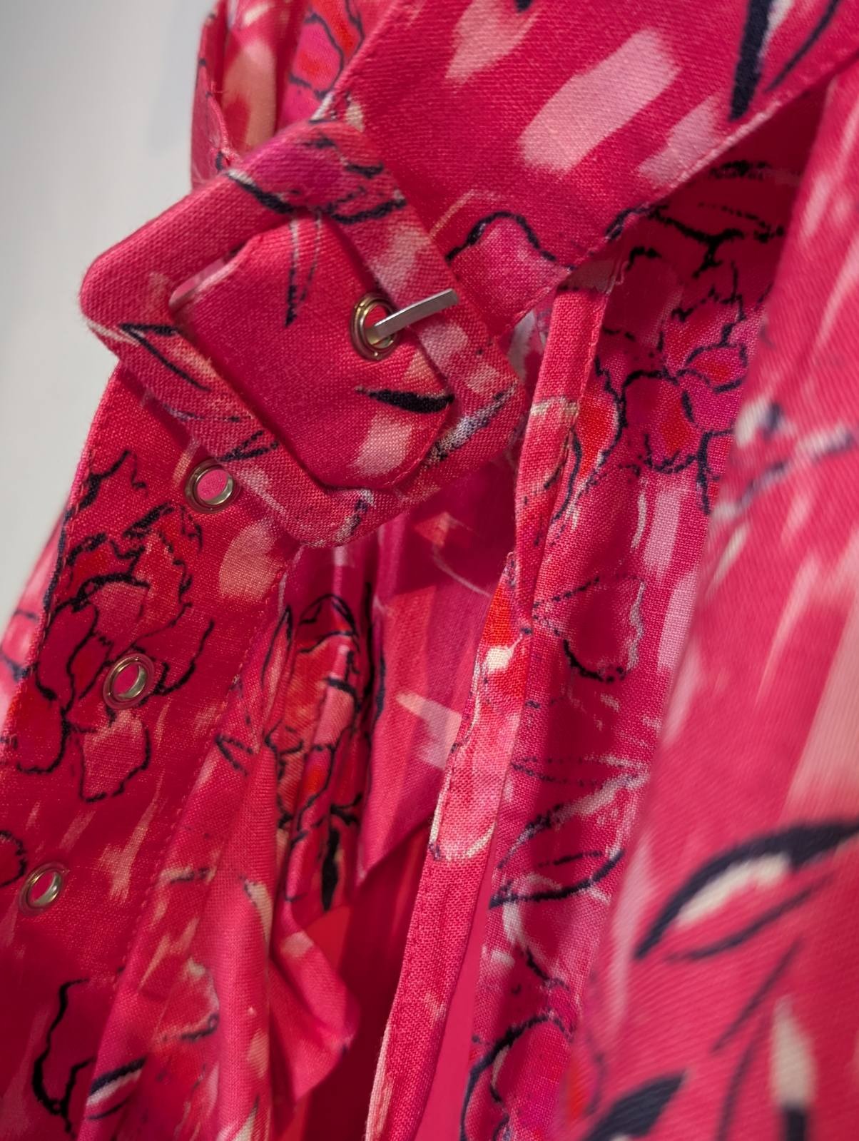 Steele Pink Floral Wrap Dress - Size L - Image 7
