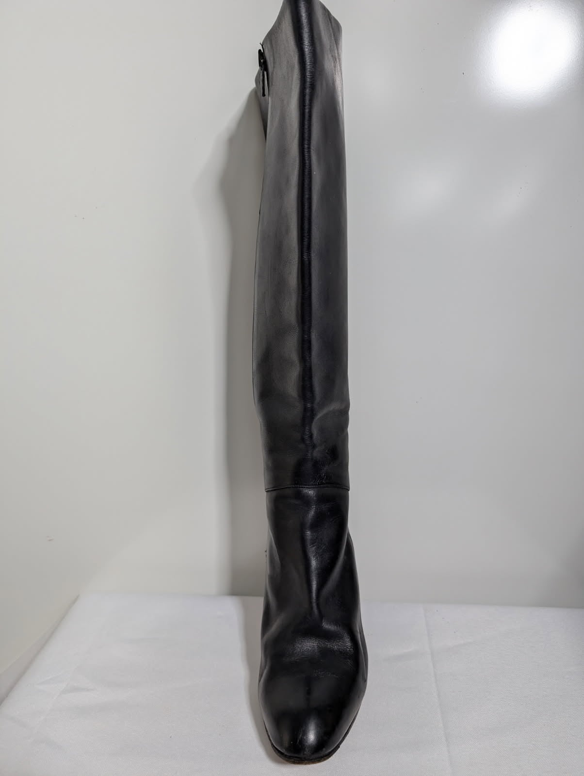 Umberto Romagnoli Knee-High Leather Boots Black Women's EU 38.5 - Image 7