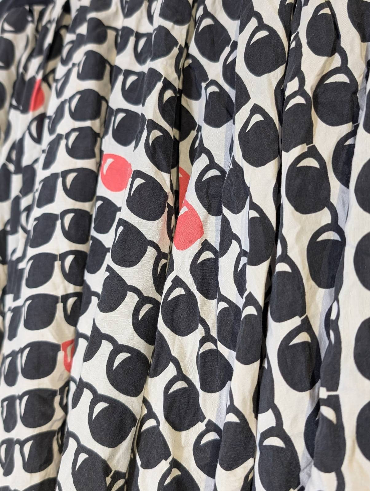Ginger & Smart Skater Skirt - Sunglasses Print Cotton Silk Blend - Image 7