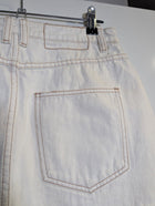 Elka Collective Denim Midi Skirt Off-White Front Slit - Image 7