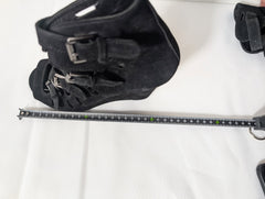 Surface To Air Black Suede Buckle Wedge Sandals EU 38 - Image 7