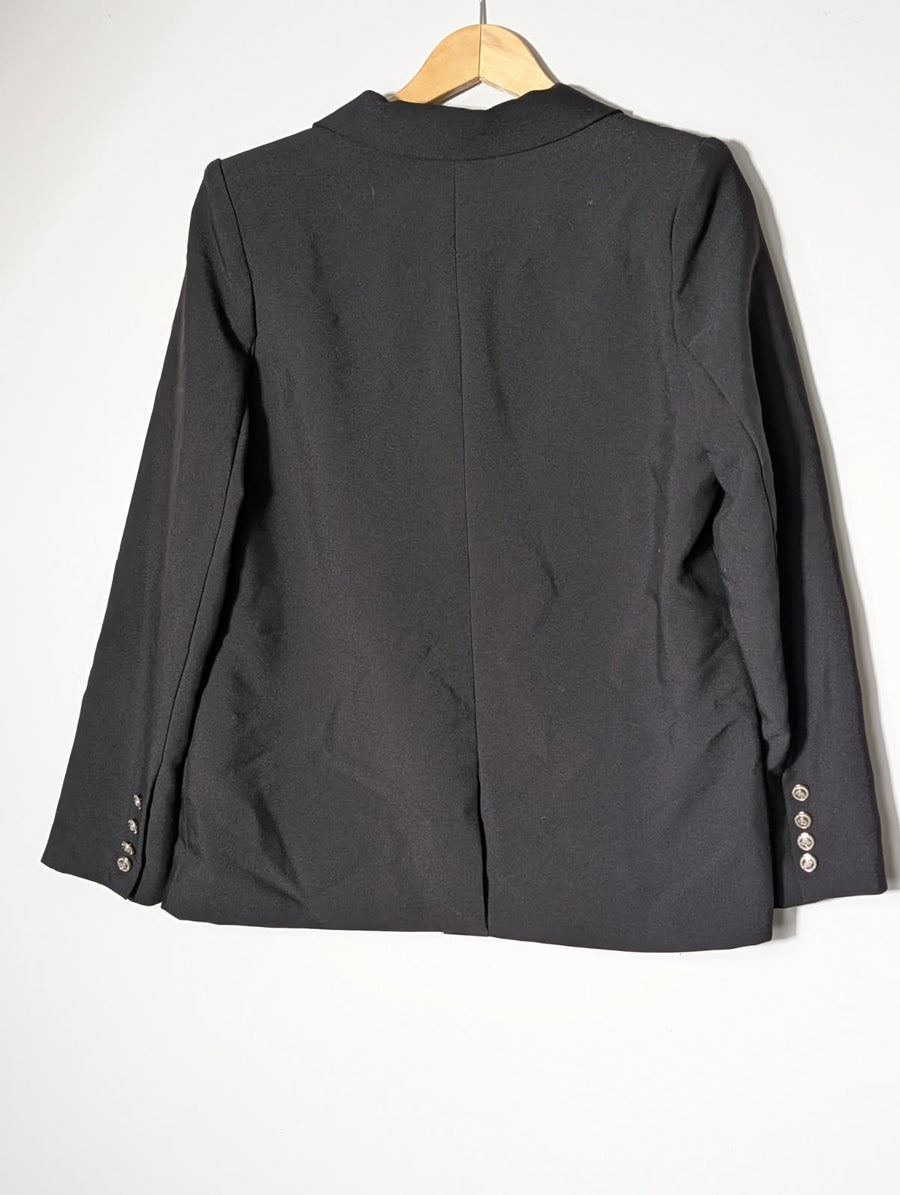 Gordon Smith Double-Breasted Blazer Black Women's Size 10 - Image 7