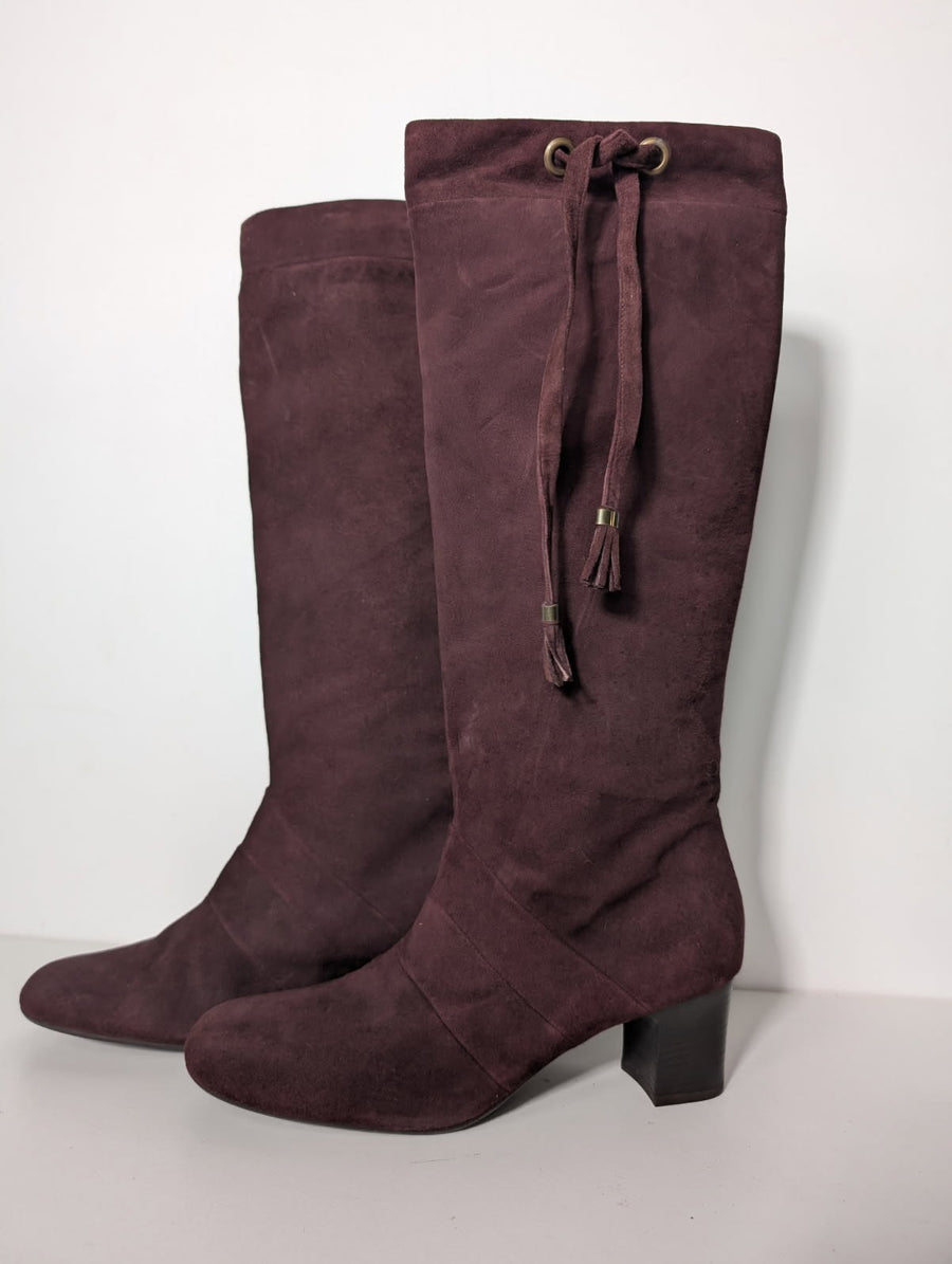 Scanlan & Theodore Suede Knee High Boots - Made In Italy - EU 38 - Image 7