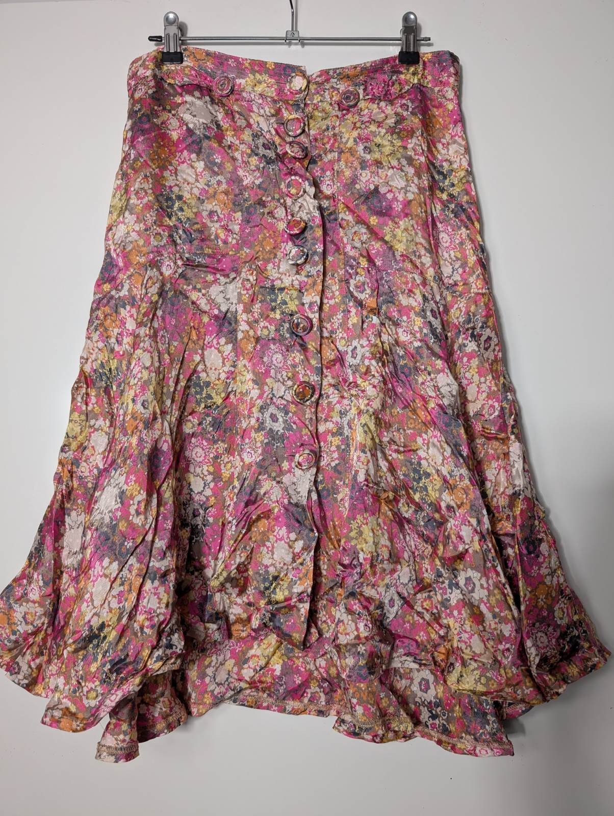 Scanlan & Theodore Floral Midi Skirt - Button Front - Image 7
