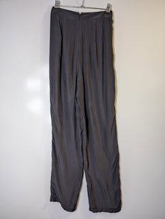 SIR. Wide Leg Trousers Black Silk Front Seam Detail Size 0 - Image 7