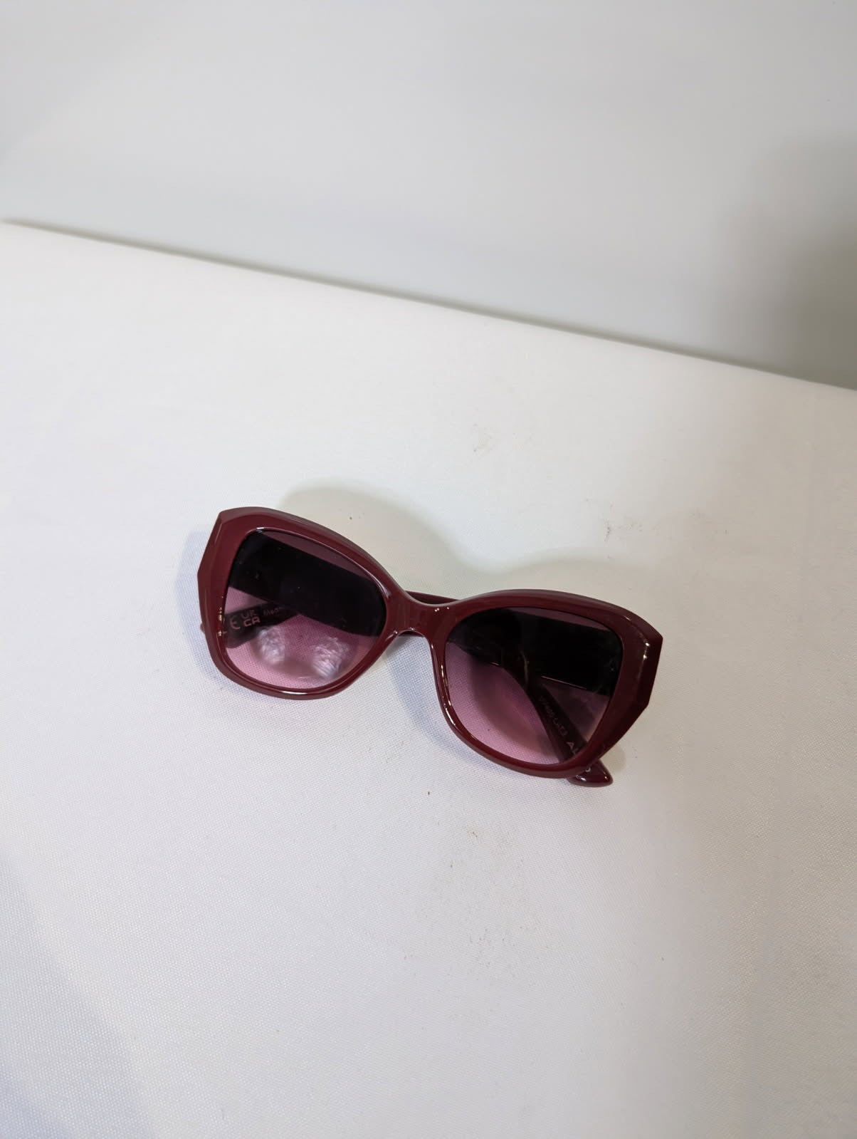 ALDO Cat Eye Sunglasses Burgundy - Image 4