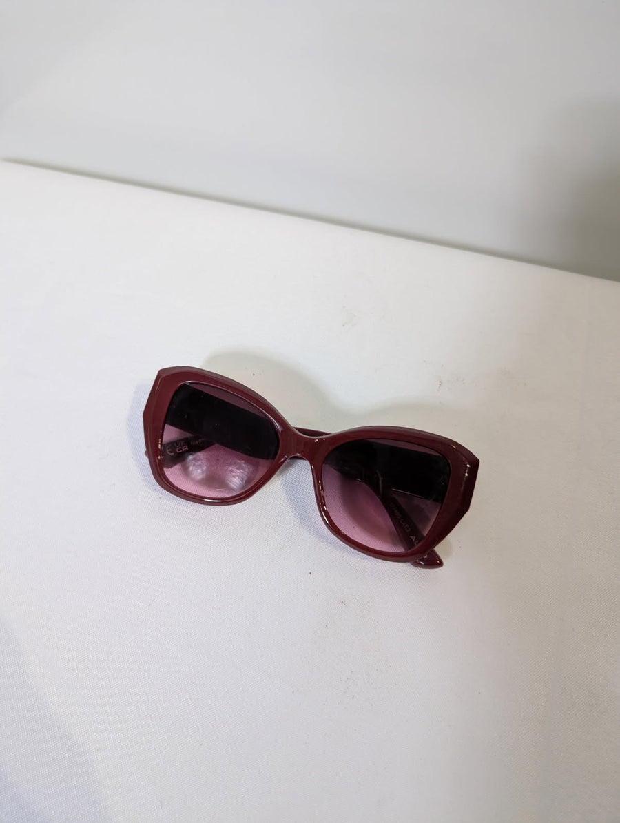 ALDO Cat Eye Sunglasses Burgundy - Image 4