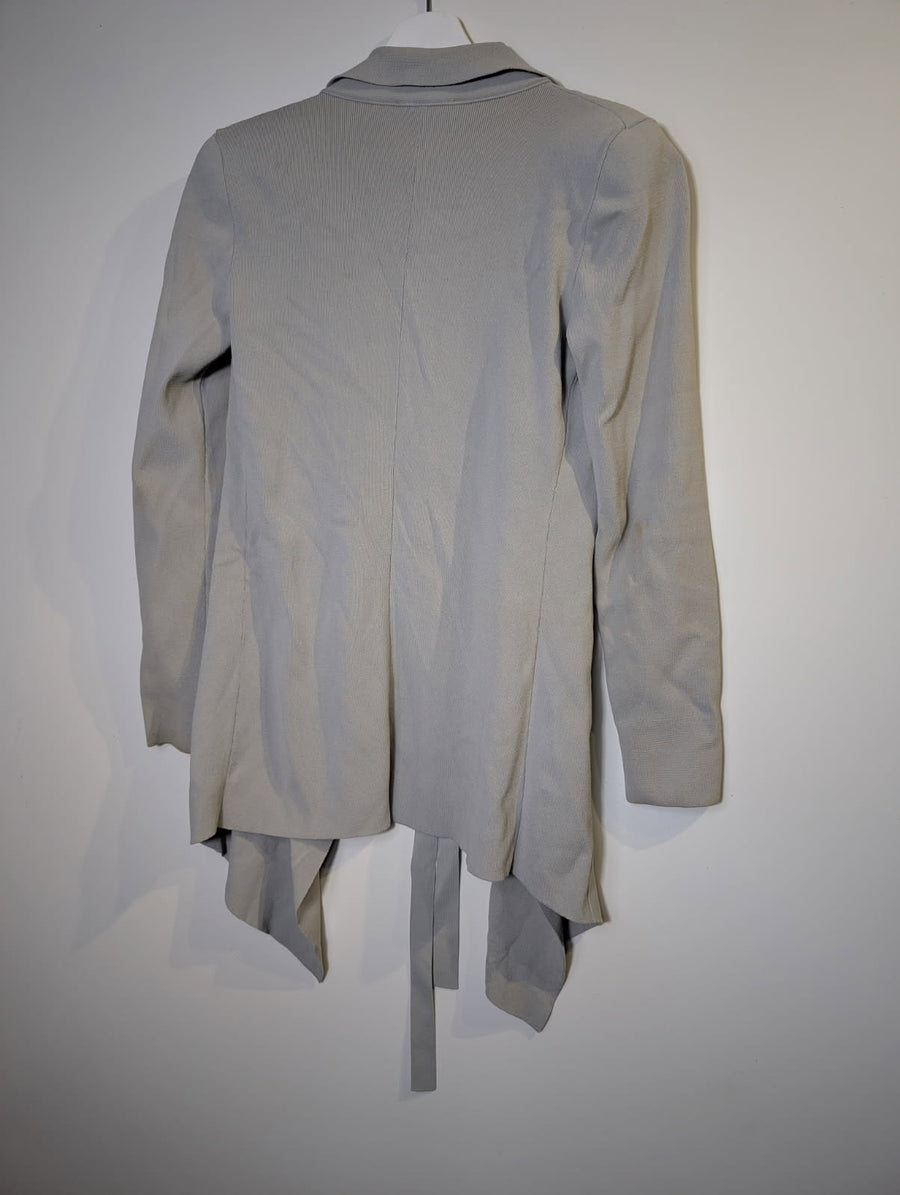 Scanlan Theodore Crepe Knit Waterfall Jacket Grey - Image 4