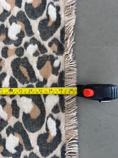 Leopard Print Fringed Blanket Scarf - Soft Oversized Wrap - Image 7