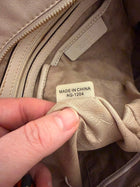 Michael Kors Sutton Medium Satchel Cream Leather Handbag - Image 7