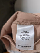 Country Road High-Waisted Wide-Leg Trousers Beige Wool Size 6 - Image 7