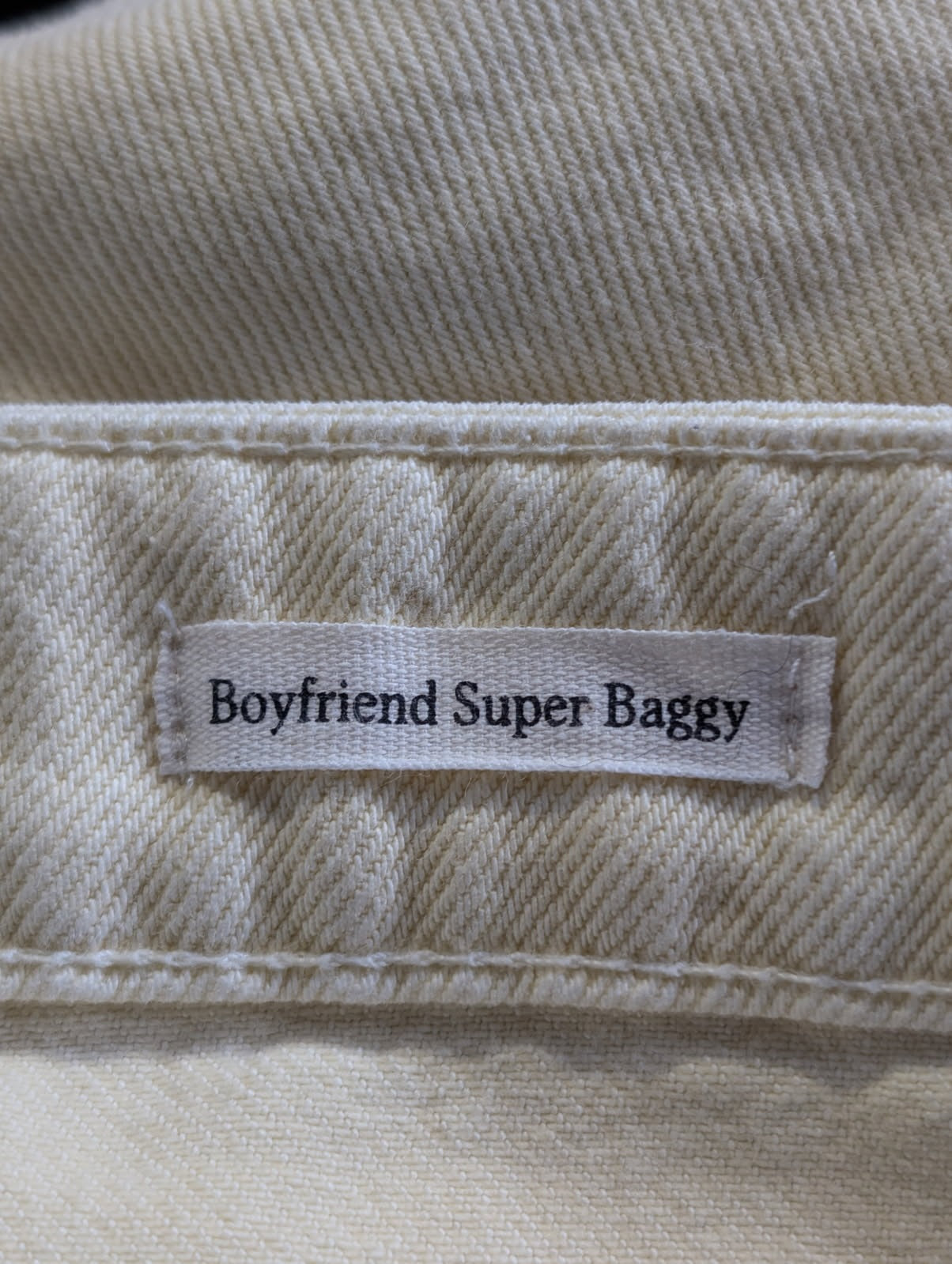 Cotton On Boyfriend Super Baggy Cargo Pants Cream Size 30 - Image 6