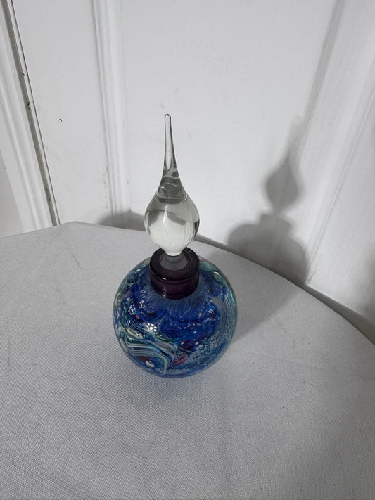 Ogishi Mizuno Studio Glass Perfume Bottle Art Glass Signed Murano Style  - Image 2