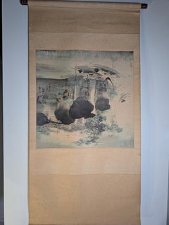 Vintage Chinese Ink and Wash Landscape Scroll Painting - Traditional Art - Image 7