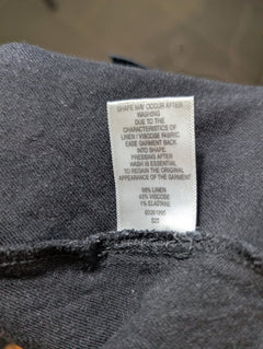 Witchery Linen Blend Elastic Waist Shorts Charcoal Grey Size 12 - Image 7