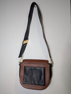 Ginger & Smart Leather Handbag Two-Tone Brown and Black - Image 7