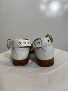 Bared Footwear White Leather Grommet Ankle Strap Flats EU 35 - Image 2