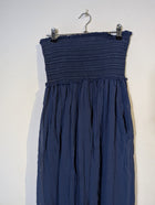 Isabel Marant Blue Smocked Strapless Maxi Dress - Size 36 - Image 7