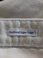 Cotton On Boyfriend Super Baggy Cargo Pants Cream Size 30 - Image 6