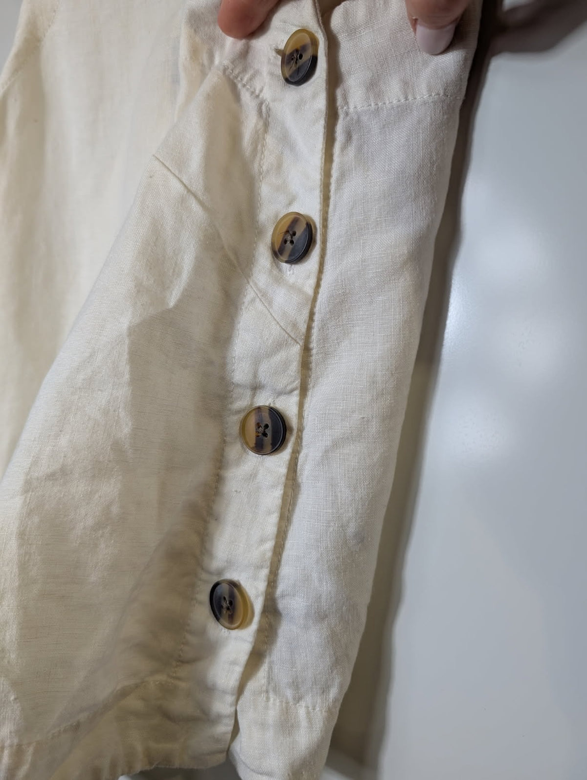 Whistles Linen Blend High Neck Tank Top White Women's UK 10 - Image 8