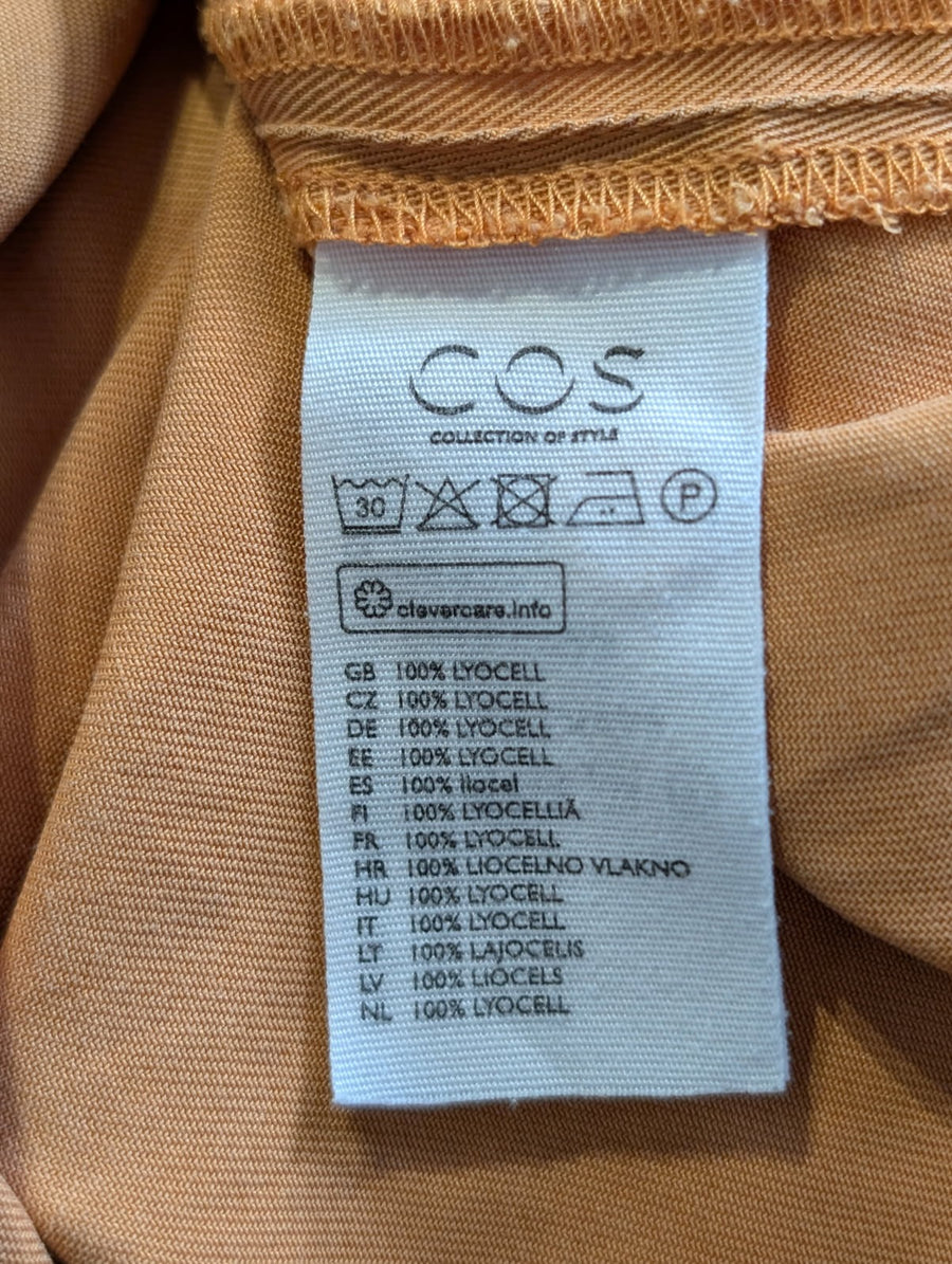 COS Oversized Long Sleeve Collared Shirt Mustard Yellow - Image 4