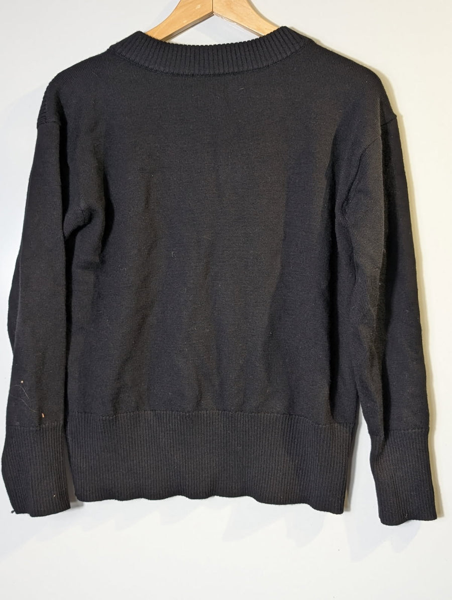 Witchery Merino Wool Ribbed Knit Sweater Black Size XS - Image 7
