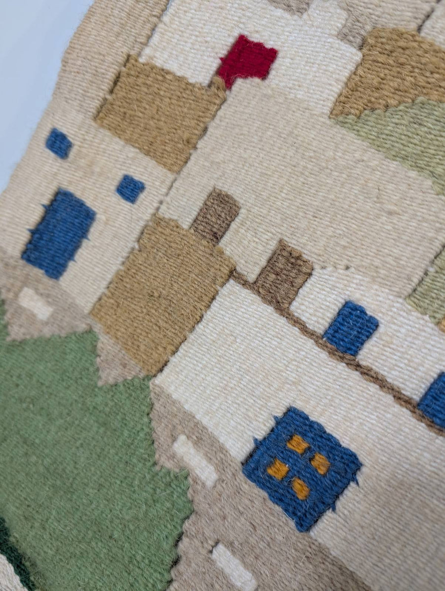 Roka Athens Greek Woven Wall Tapestry Rug Vintage Greek Village Wall Hanging - Image 7