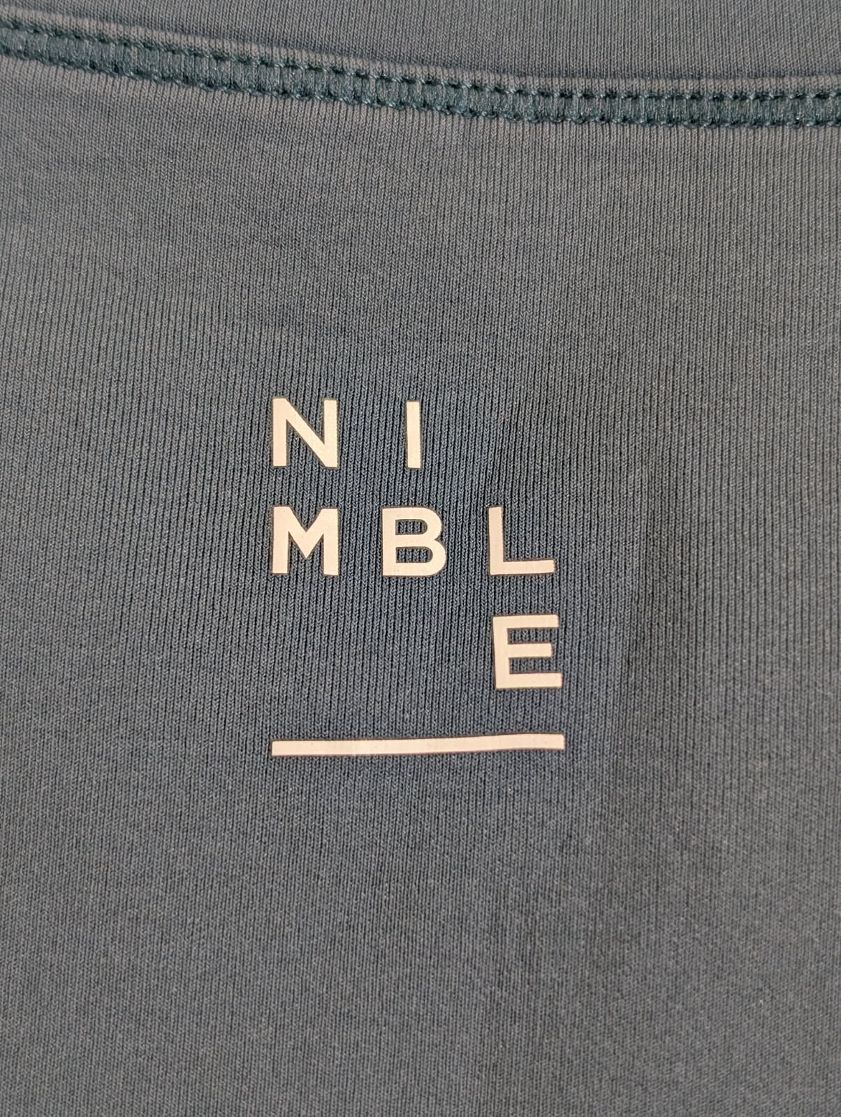 Nimble Activewear Scalloped Hem Long Sleeve Top Teal - Image 7