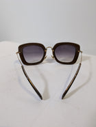 Miu Miu SMU 07O Sunglasses Black Gradient Gold Frame - Image 7