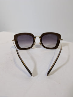Miu Miu SMU 07O Sunglasses Black Gradient Gold Frame - Image 7
