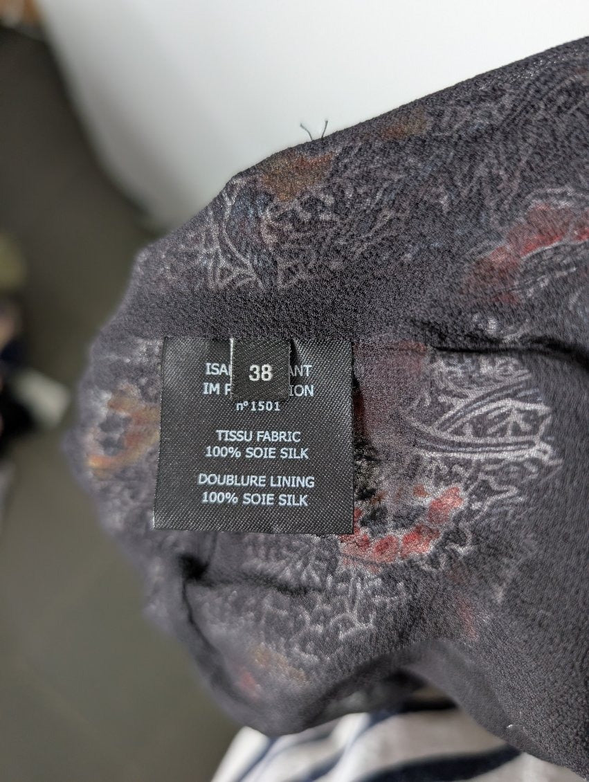 Isabel Marant Floral Silk Paperbag Waist Pants - Size 38 - Image 7
