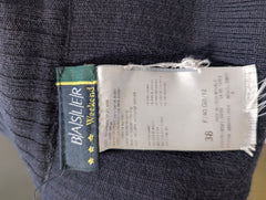 Basler Weekend Wool and Suede Zip-Up Jacket Navy EU 38 UK 12 - Image 7