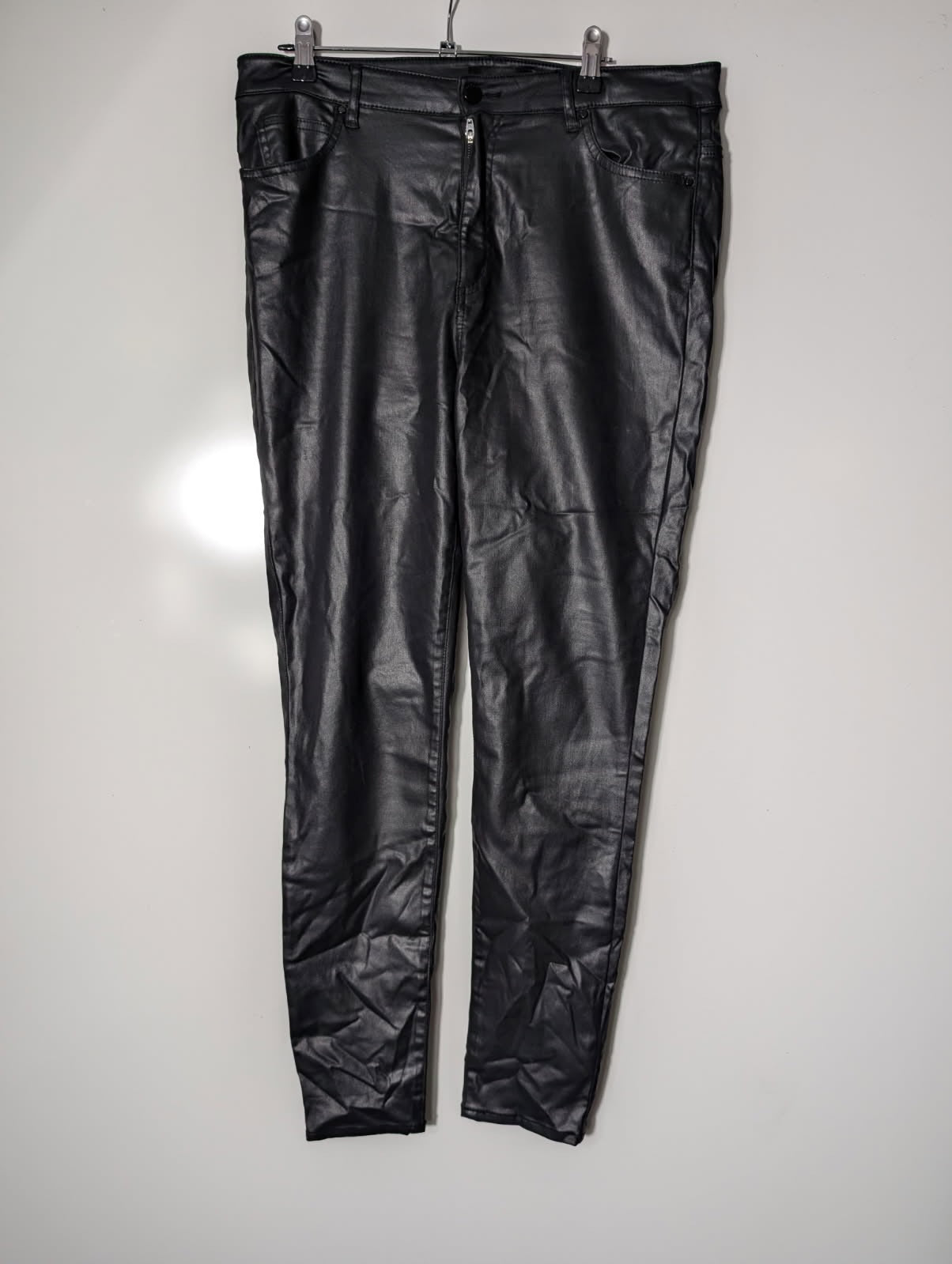Witchery Women's Coated Skinny Jeans Black Size 14 - Image 1
