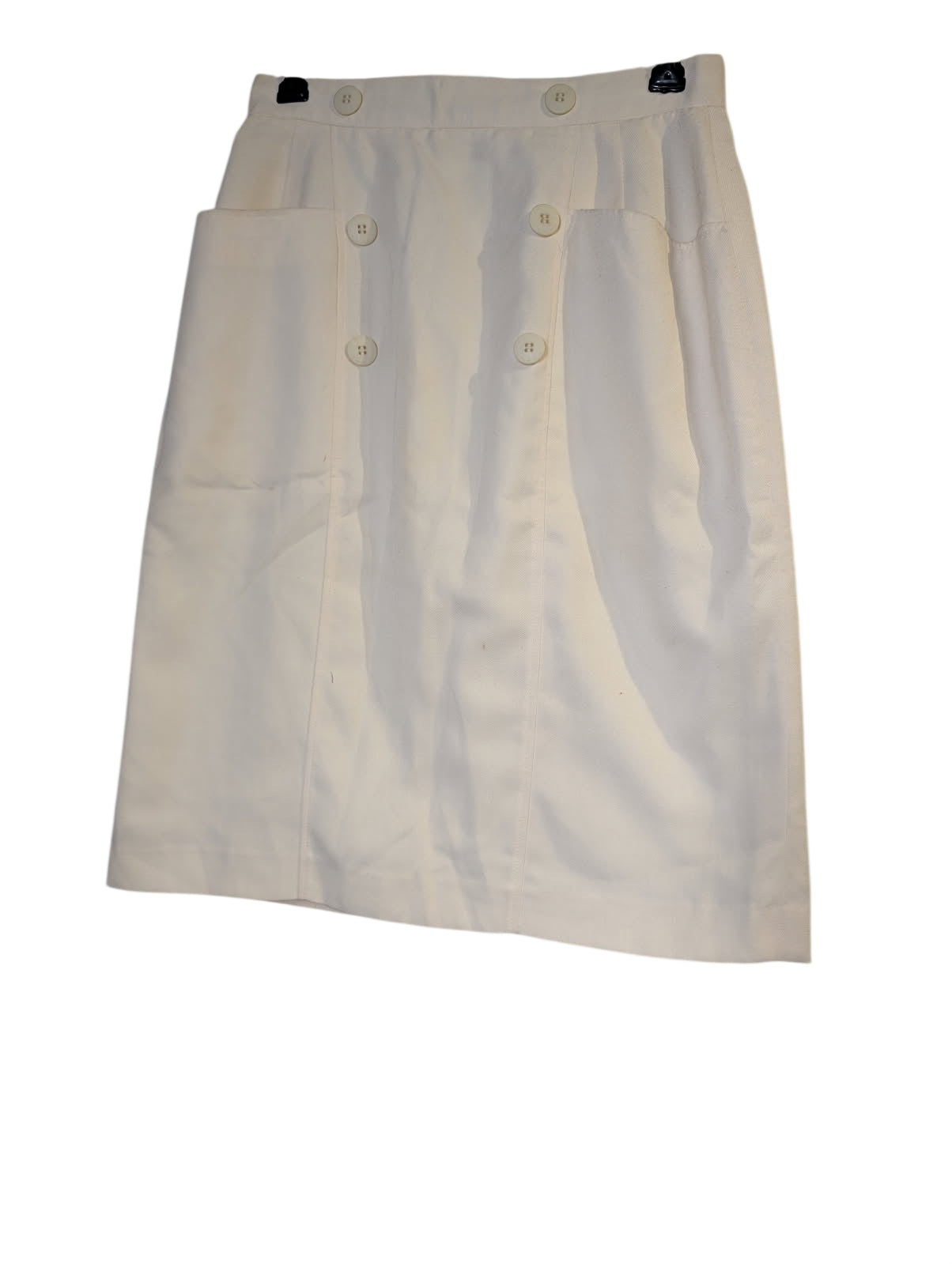 Cécilene Vintage Double-Breasted Midi Skirt Cream - Image 1