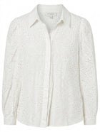 Witchery Broderie Anglaise Button-Down Shirt White Women's Size 8 - Image 1
